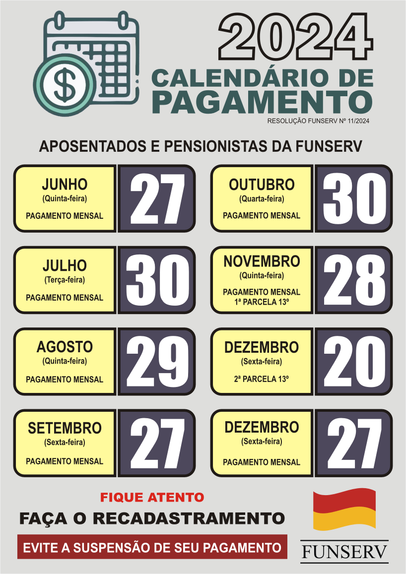 CALENDARIO PAGAMENTO 2024