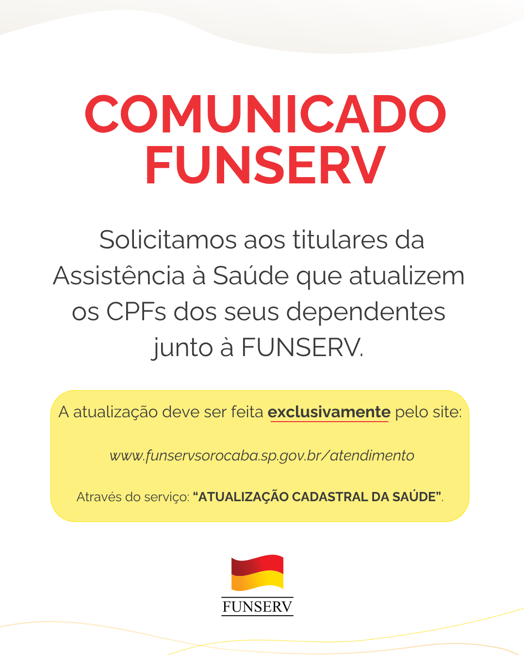 Comunicado Atualizacao Cadastral